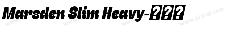 Marsden Slim Heavy字体转换